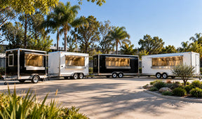 image of food trailers from 3m to 6m outside being showcased