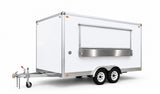 5m food trailer with window closed